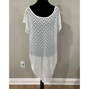 Alexa & Stella Boho Crochet Lace Dress Plus Size 3X White Beach Cottagecore